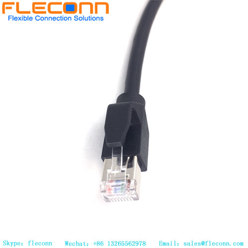 Câble Ethernet M12 8 Pos femelle codé X vers RJ45