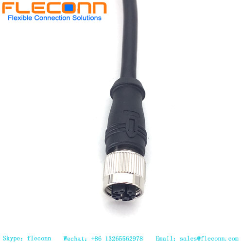 Câble M12 femelle vers Rj45, cordon de raccordement Ethernet personnalisable Connecteurs RJ45 Câble réseau LAN Cat5 Cat6a Cat7 0,5 m 1 m 1,5 m 2 m 2,5 m 3 m Câble réseau Cat6a
