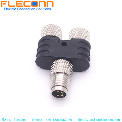 Connecteur M8 4P type Y mâle à femelle