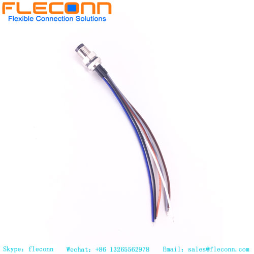 Câble de prise de connecteur de montage sur panneau arrière mâle et femelle, étanche IP67 M8 3 4 5 6 8 broches