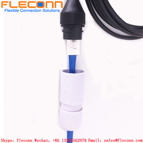 Ip66 Ip67 mâle au câble d'extension imperméable extérieur femelle de l'Ethernet Rj45