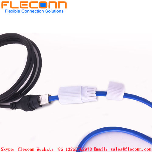 Ip66 Ip67 mâle au câble d'extension imperméable extérieur femelle de l'Ethernet Rj45