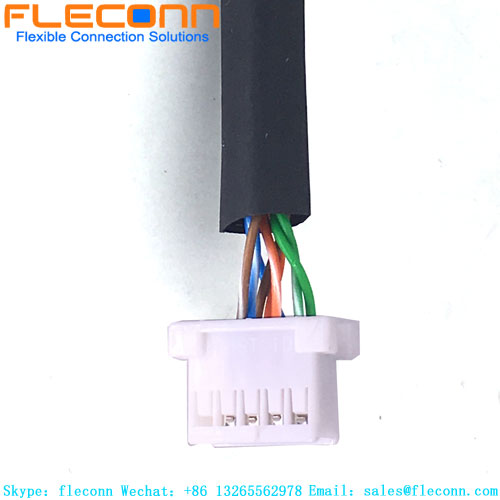 Connecteur femelle M12 à montage sur panneau codé X vers câble RJ45 avec connecteur de carte XAD à pas de 2,5 mm B10B-XADSS-N