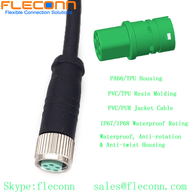 Câble de connecteur femelle M8 à 5 broches