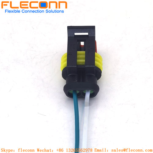 Connecteur TE 282080-1 AMP, faisceau de câbles étanche 2P femelle