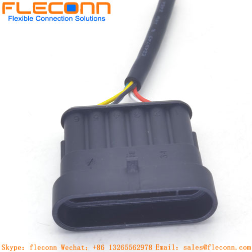 Faisceau de câbles de connecteur étanche IP67 mâle TE AMP 282404-1