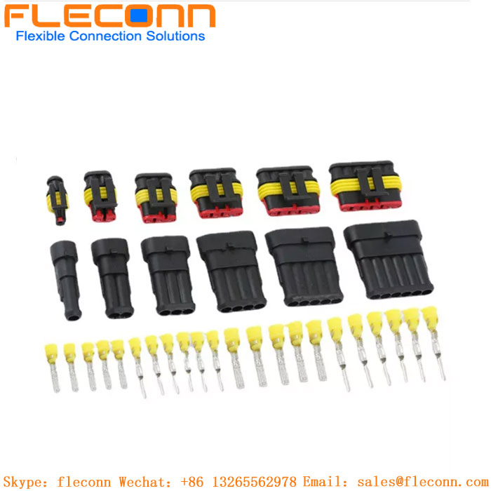 Faisceau de câbles de connecteur automobile étanche, série Superseal 1.5 Custom Amp 2p 3p 4p 5p 6p