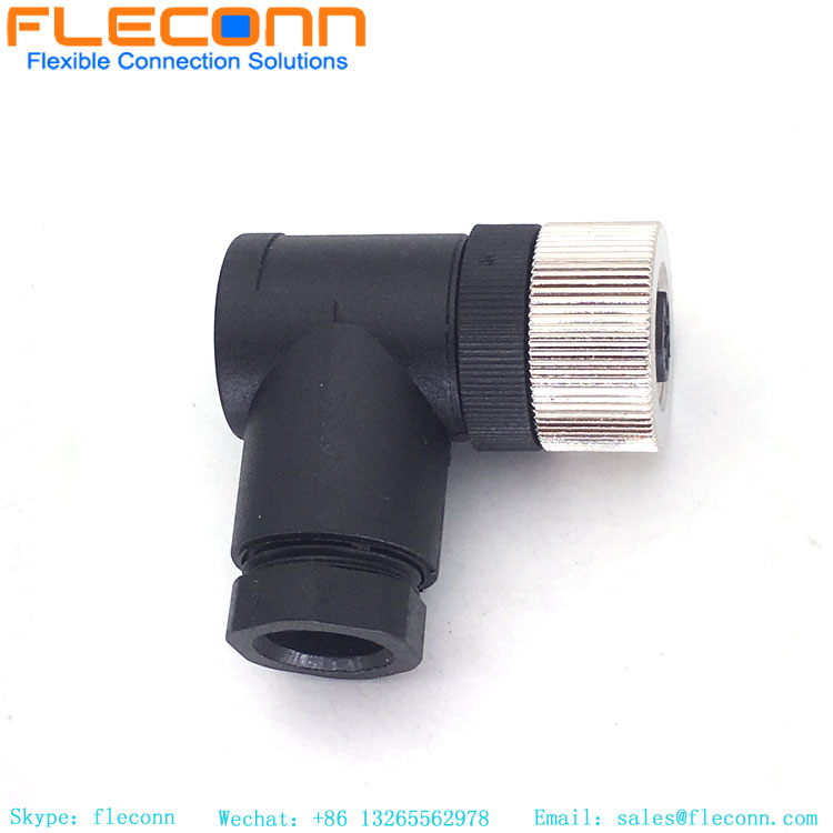 Connecteur M12 femelle à angle droit 5 broches