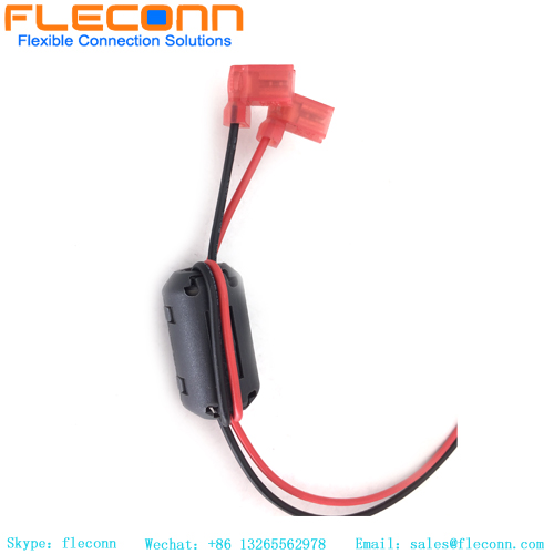 Harnais de bornes rouge et noir personnalisé KK396 2p avec anneau magnétique