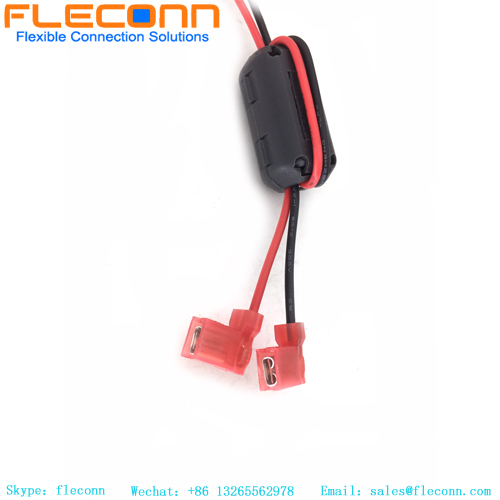 Harnais de bornes rouge et noir personnalisé KK396 2p avec anneau magnétique