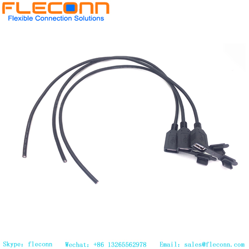 USB A coude mâle vers une femelle avec câble de données anti-poussière