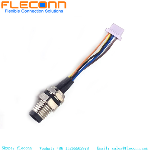 Faisceau de câbles de connecteur à montage arrière M8 personnalisé