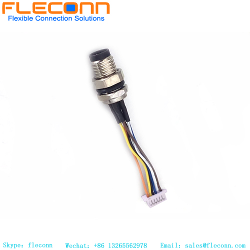 Faisceau de câbles de connecteur à montage arrière M8 personnalisé