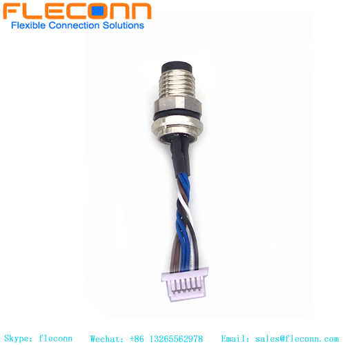 Harnais de câblage du panneau avant mâle M8 4 broches A Code