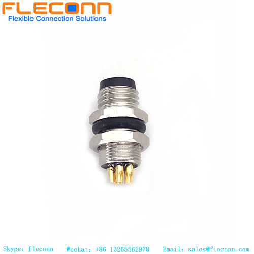 Connecteur mâle à montage sur panneau M8 à 5 broches