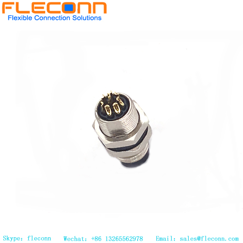 Connecteur mâle à montage sur panneau M8 à 8 broches