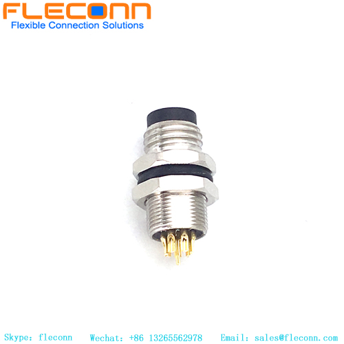 Connecteur mâle à montage sur panneau M8 à 8 broches