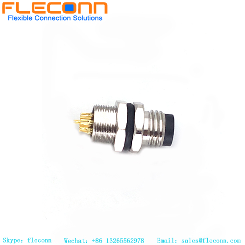 Connecteur mâle à montage sur panneau M8 à 8 broches