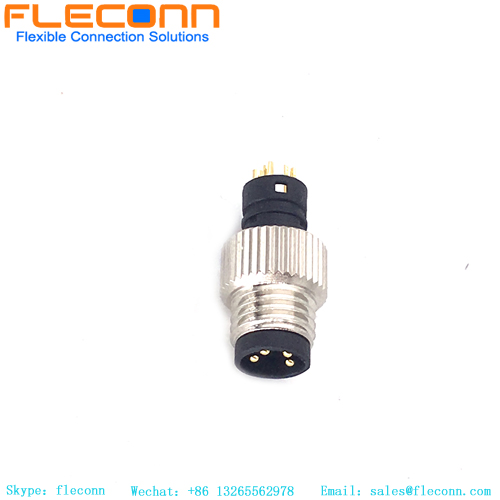 Prise mâle surmoulée M8 à 4 broches