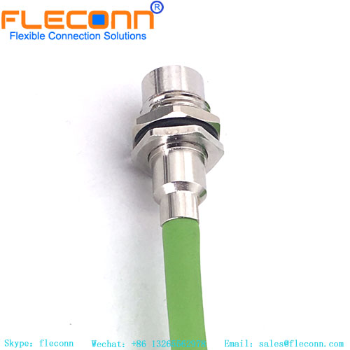 Câble de connecteur femelle à montage sur panneau M12 codé D