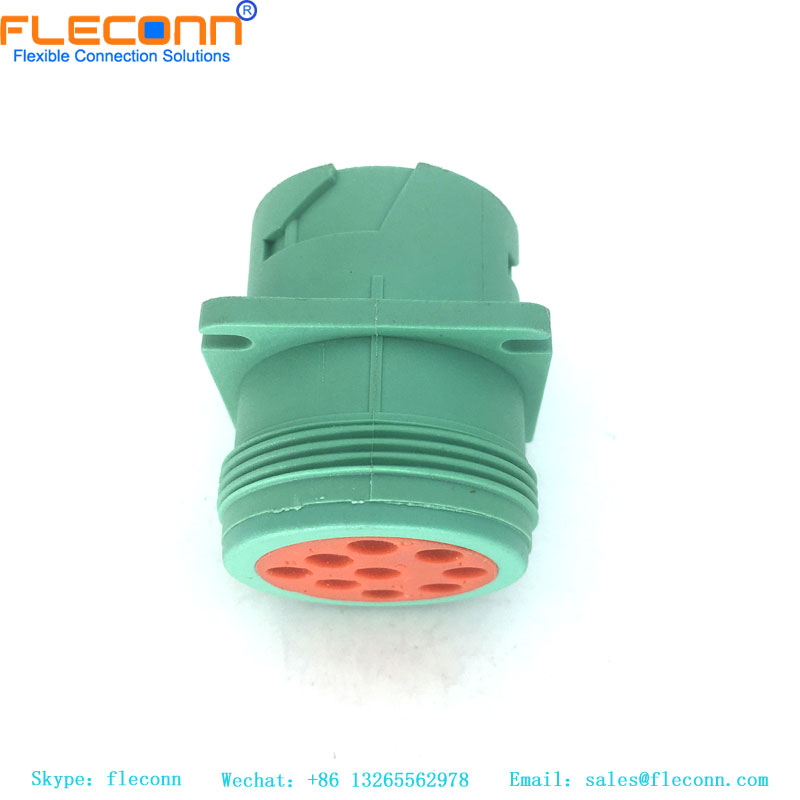 Deutsch HD10-9-1939P-P080, boîtier pour bornes mâles, fil à fil, 9 positions, plombable, vert