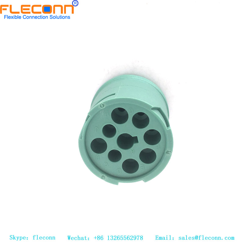 Deutsch HD14-9-1939P-P080 Prise 9 positions, mâle, en ligne, arrière filetée