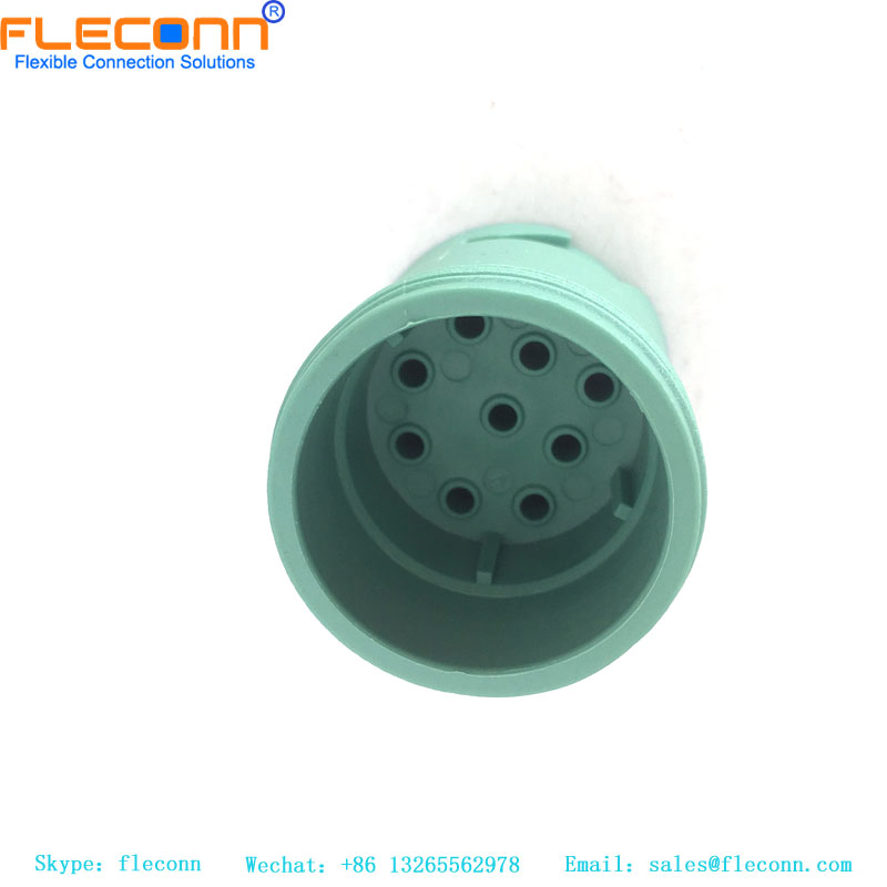 Deutsch HD14-9-1939P-P080 Prise 9 positions, mâle, en ligne, arrière filetée