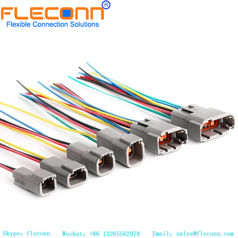 Connecteurs de faisceau de câblage électrique automatique, série DT 2 3 4 6 8 12 broches Deutsch DTM04-4P