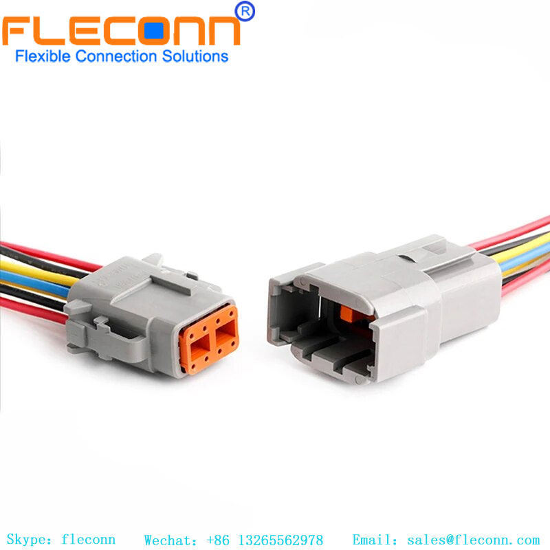 Faisceau de câbles de connecteur Deutsch DTM DTM06-8S 8 broches, câble étanche scellé pour voiture