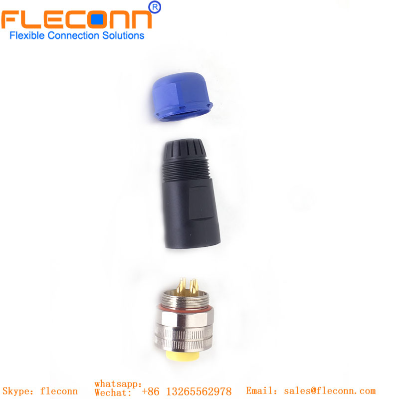 Connecteur de blindage métallique circulaire M12 à 17 broches