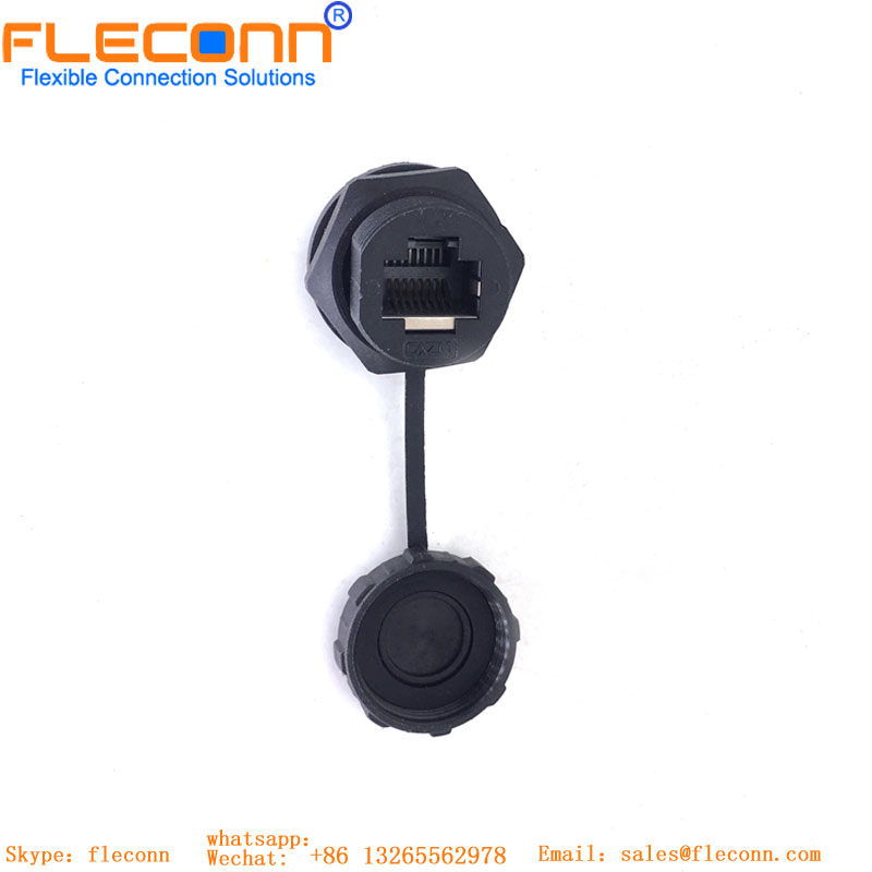 Connecteur RJ45 étanche avec broches à souder pour montage sur carte