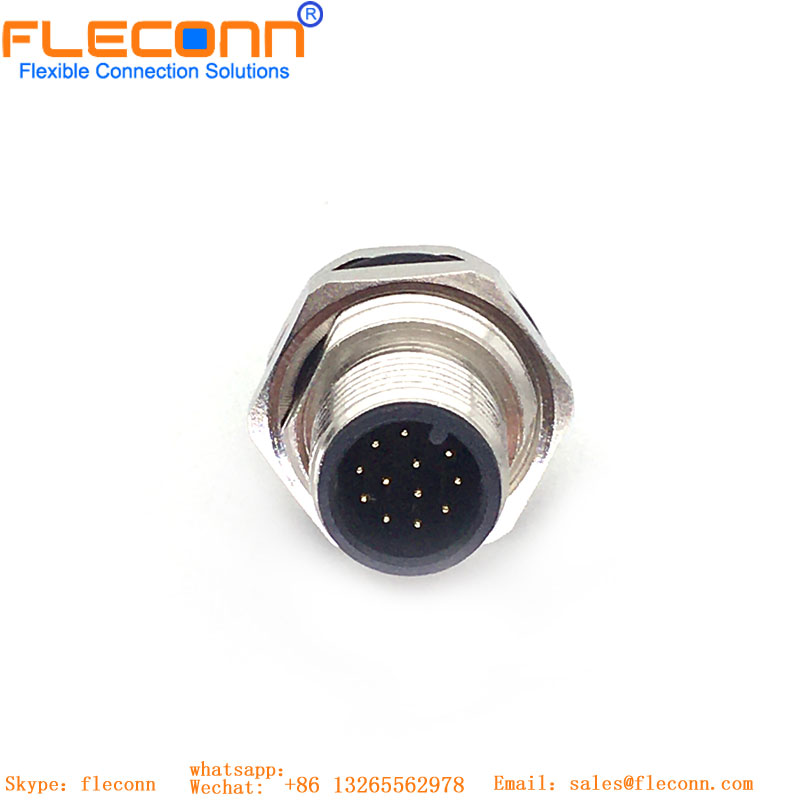 Connecteur femelle à montage sur panneau M12 codé X