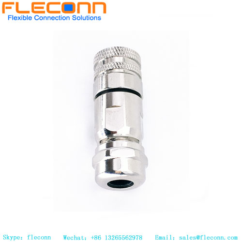 Connecteur femelle droit à 12 broches codé M12 A