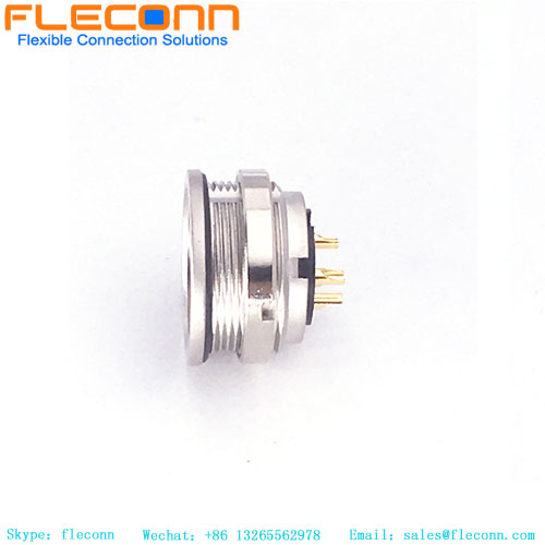 Connecteur femelle à montage sur panneau de codage M16 A avec 4 contacts, montage arrière