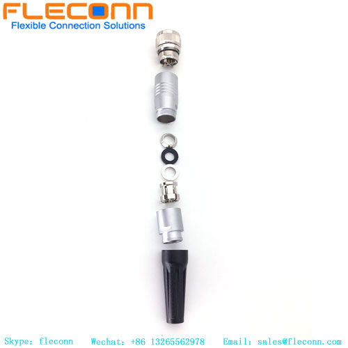 Connecteur assemblé en métal femelle M12