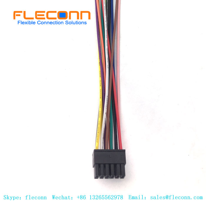 Harnais de fil de câble femelle Micro Fit 3,0 Molex 43025 12 broches à pas 3,0