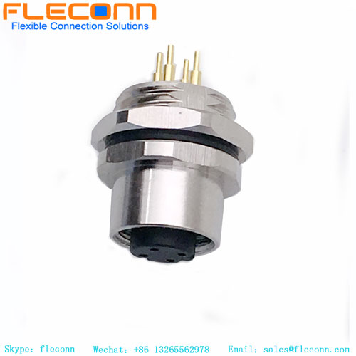 Connecteur à montage sur panneau M12 à 4 broches