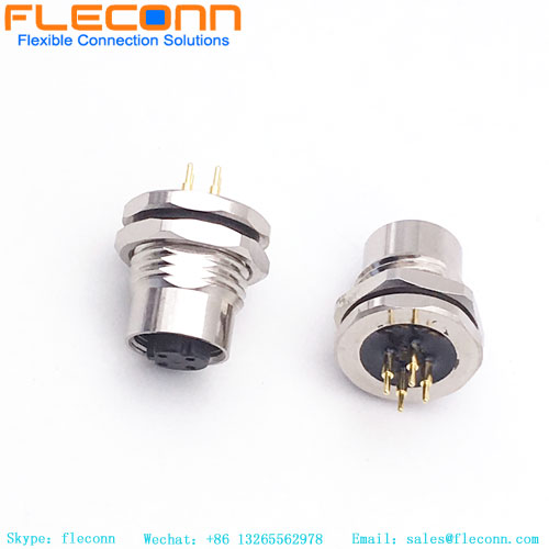 Connecteur circulaire à montage sur panneau M12