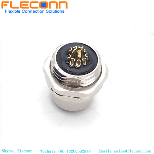 Connecteur M12 A codé à 12 broches, montage sur panneau avant