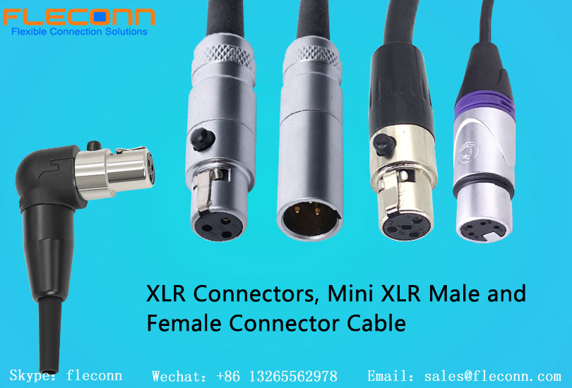 Connecteurs XLR, câble de connecteur mini XLR mâle et femelle