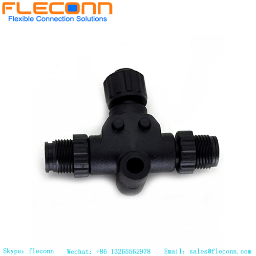 Adaptateur répartiteur en T à codage A M12 à 4 broches Répartiteurs de capteur de prise M12