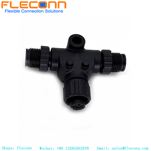Adaptateur répartiteur en T à codage A M12 à 4 broches Répartiteurs de capteur de prise M12