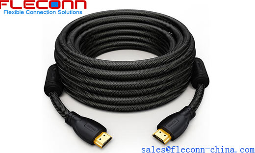 Câble HDMI version 1.4, câble HD coudé rotatif à 180 degrés 3D