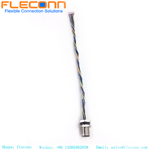 Connecteur de bâti arrière de Pin de M12 8 avec le faisceau de câbles de Molex 510210800