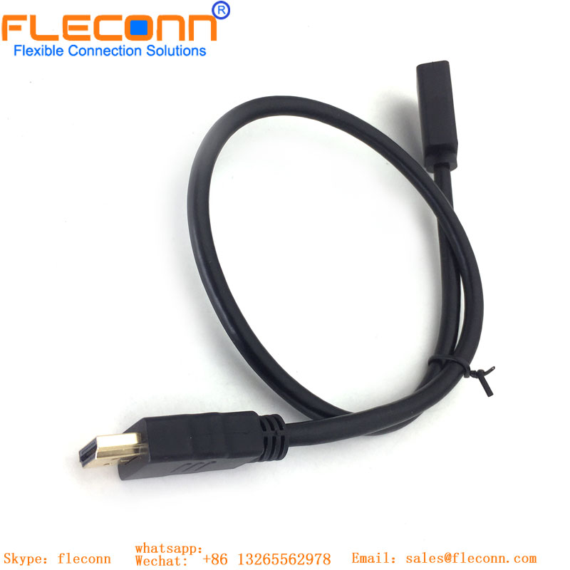 Câble HDMI version 1.4, câble HD coudé rotatif à 180 degrés 3D