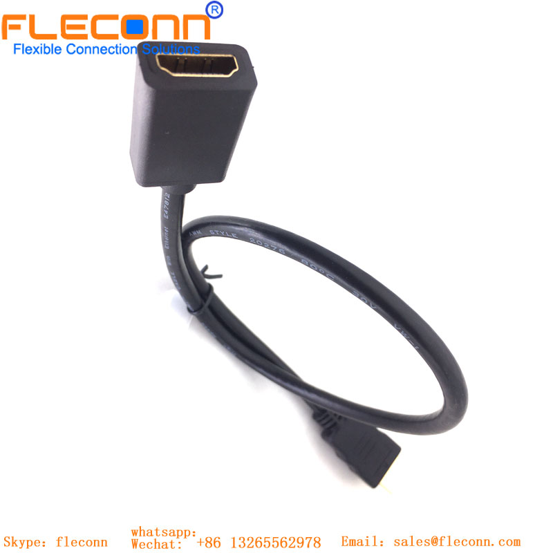 Câble HDMI version 1.4, câble HD coudé rotatif à 180 degrés 3D